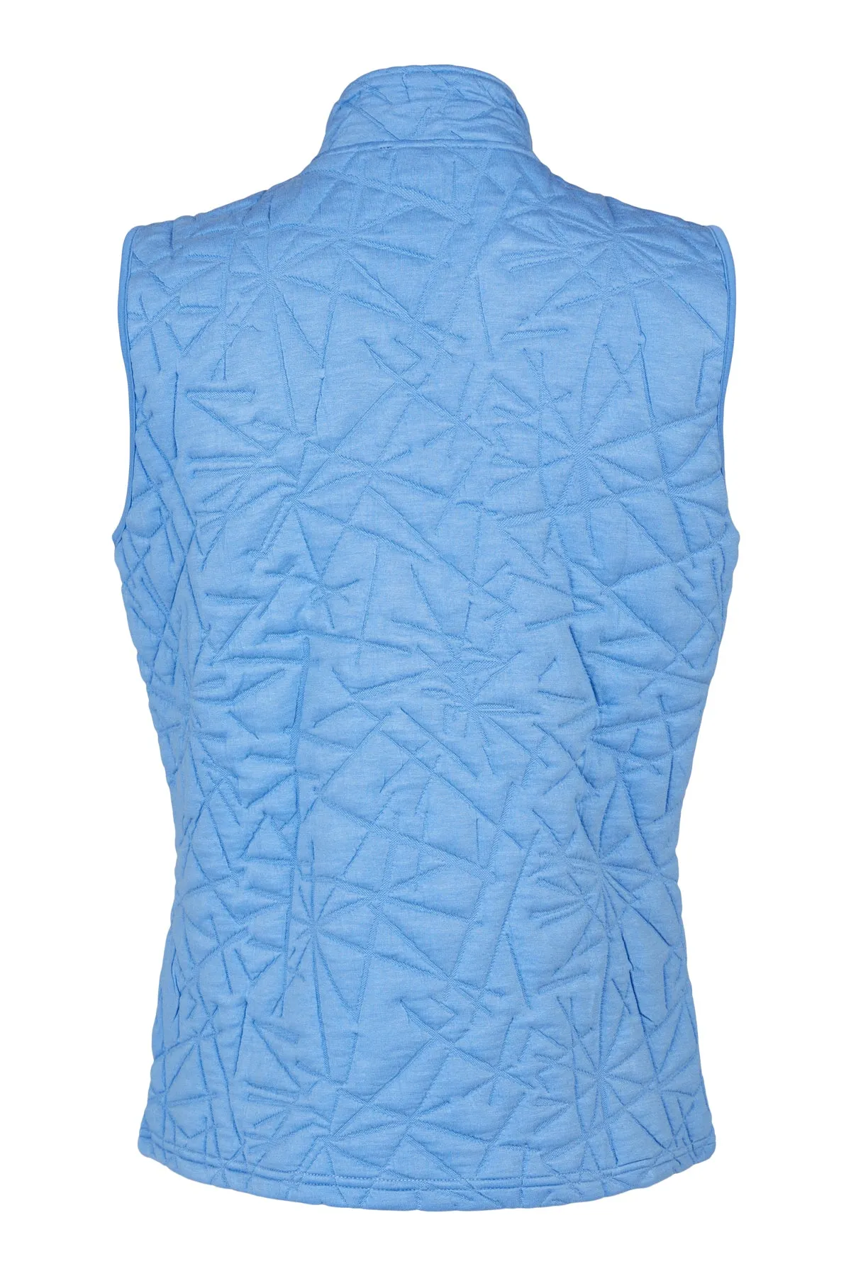 6455- Sky Blue Fabric Gilet- Sunday