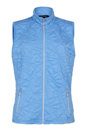 6455- Sky Blue Fabric Gilet- Sunday