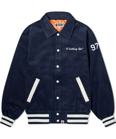 A Bathing Ape Men's General Corduroy Varsity Jacket