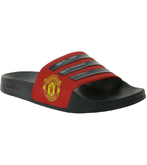 adidas Adilette Shower Manchester United bathing shoes men s flip flops FW7072 black/red