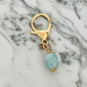 Aquamarine Bag Charm/ Key Ring