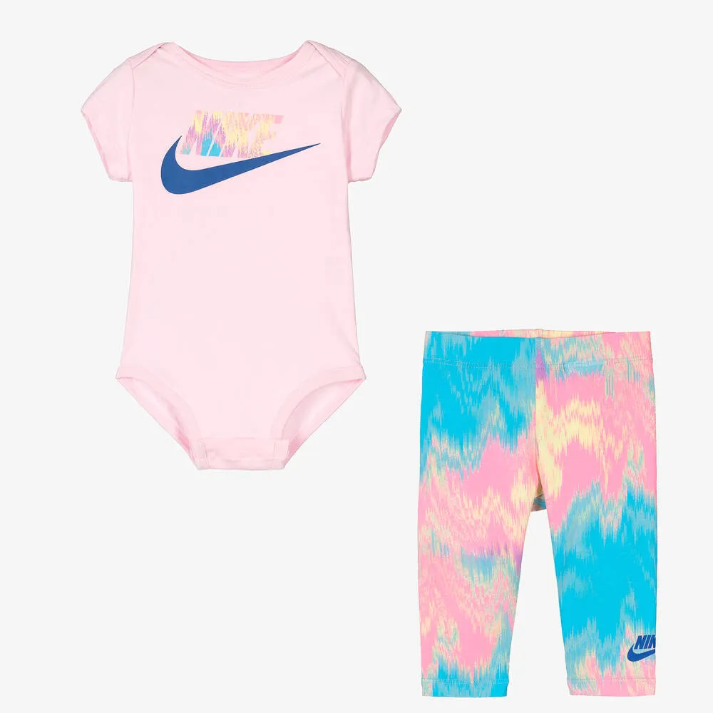 Baby Girls Pink Logo Leggings Set