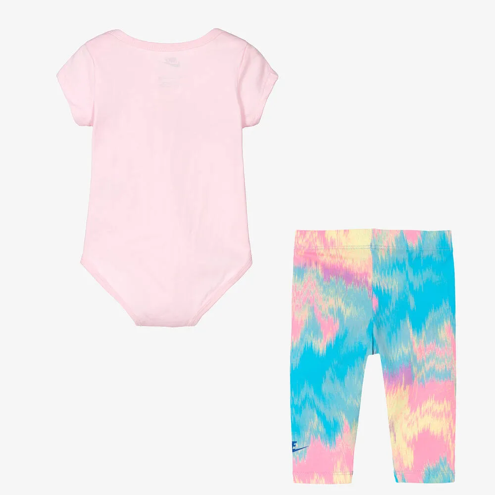 Baby Girls Pink Logo Leggings Set