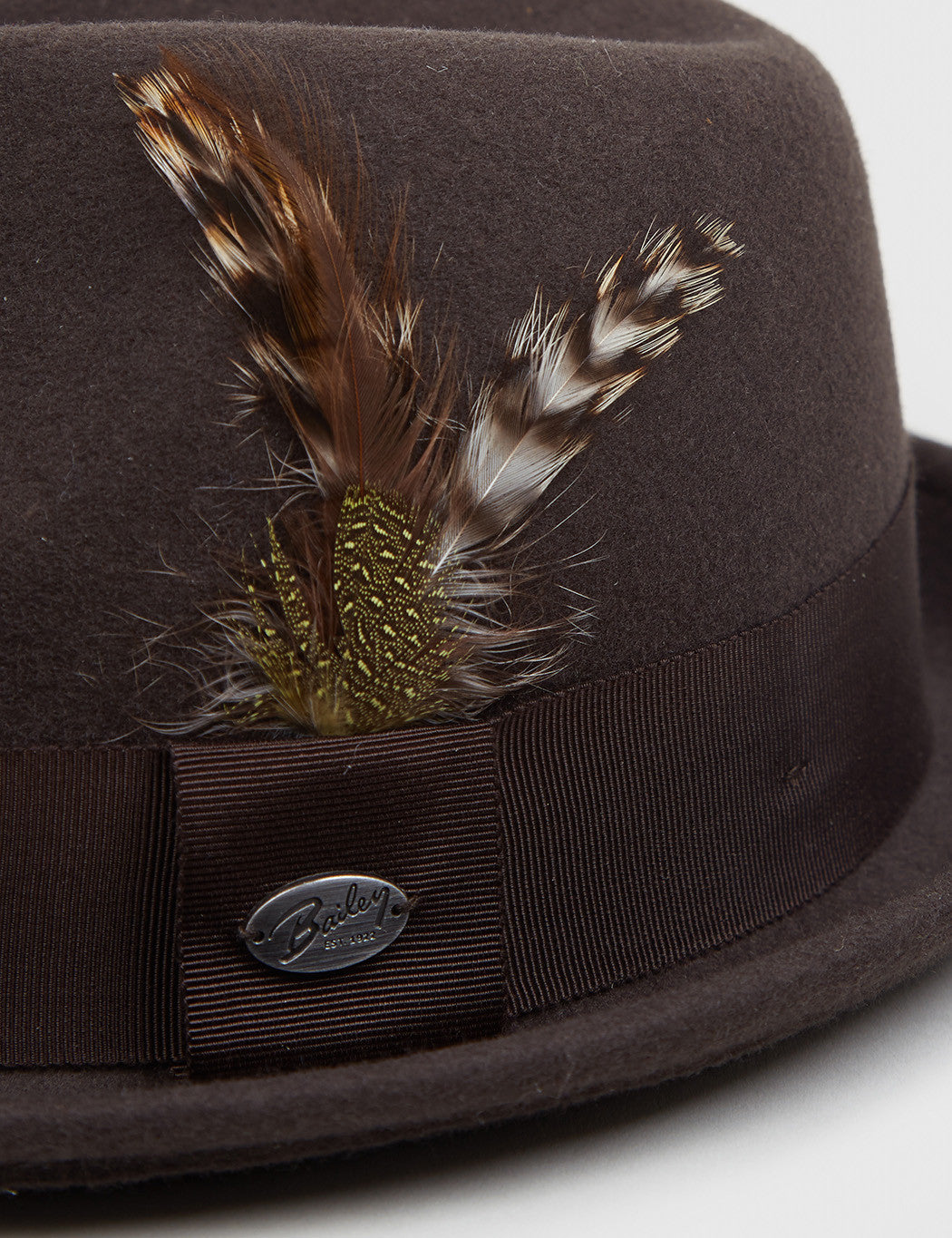 Bailey Tino Felt Crushable Trilby Hat - Brown