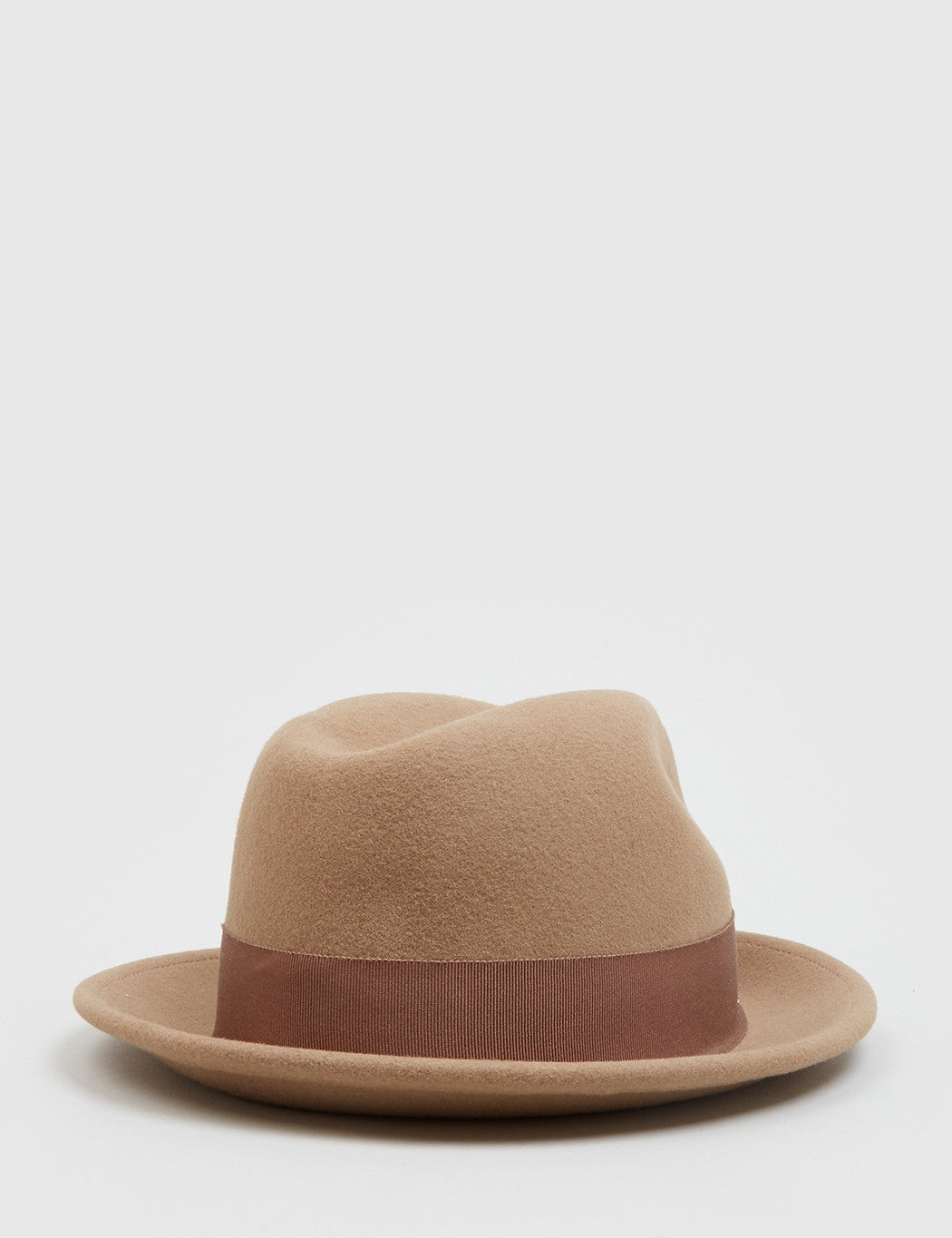 Bailey Tino Felt Crushable Trilby Hat (Wool) - Camel