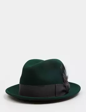 Bailey Tino Felt Crushable Trilby Hat (Wool) - Hemlock Green