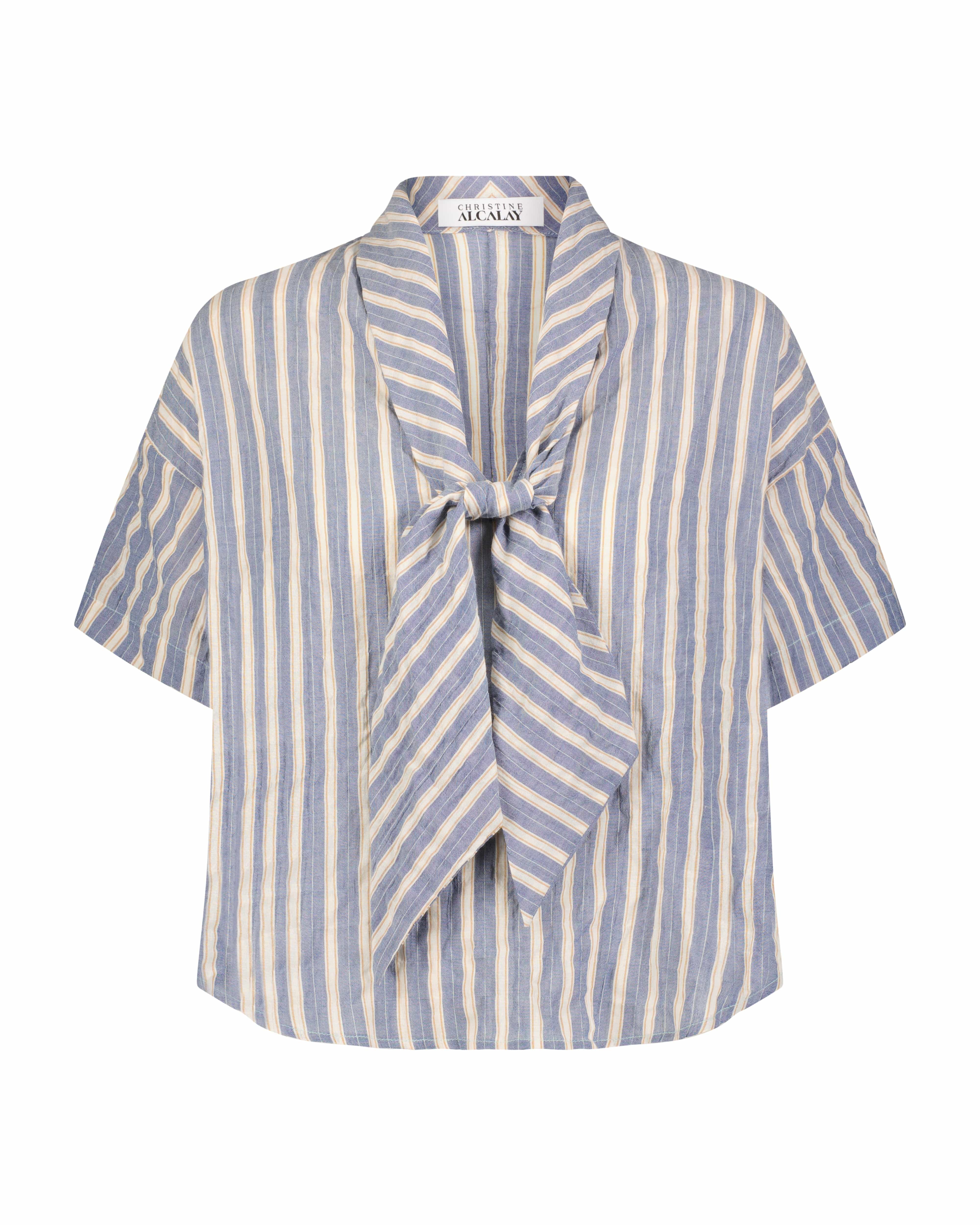 Betty Blouse in Striped Voile