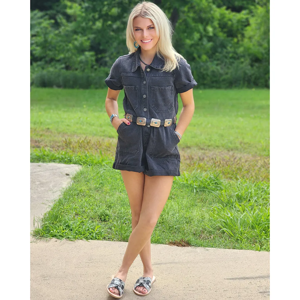 Black Den Romper