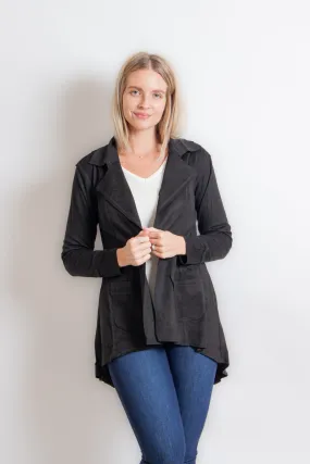 Black Faux Suede Blazer