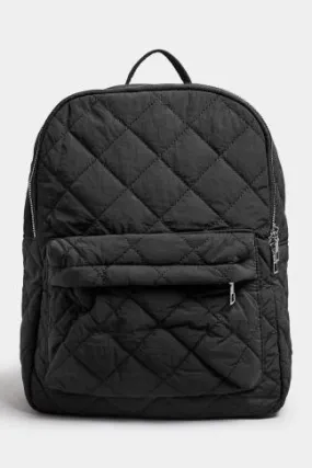 Black Quilted Backpack