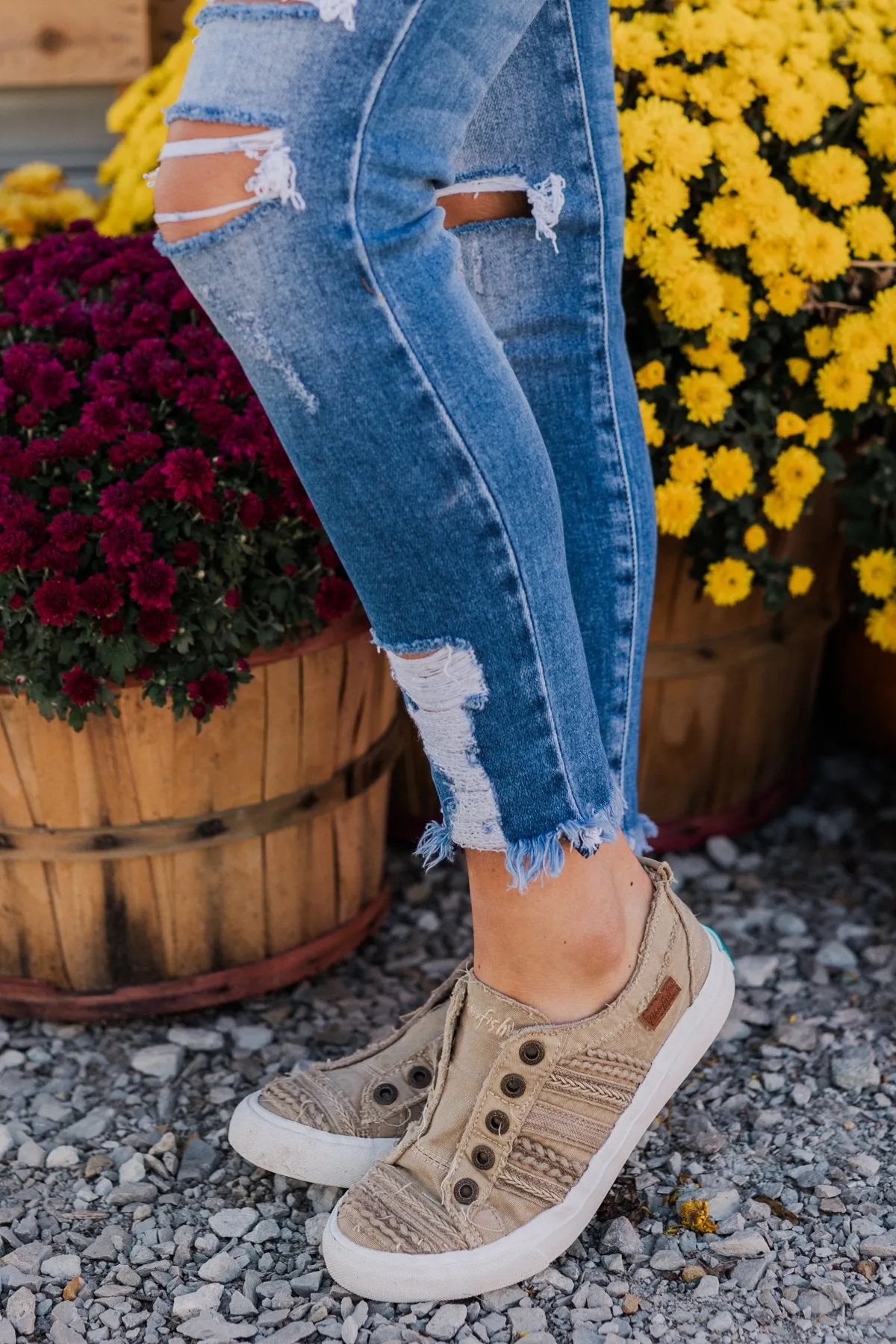 Blowfish Parlane Braided Canvas Sneakers- Desert Khaki