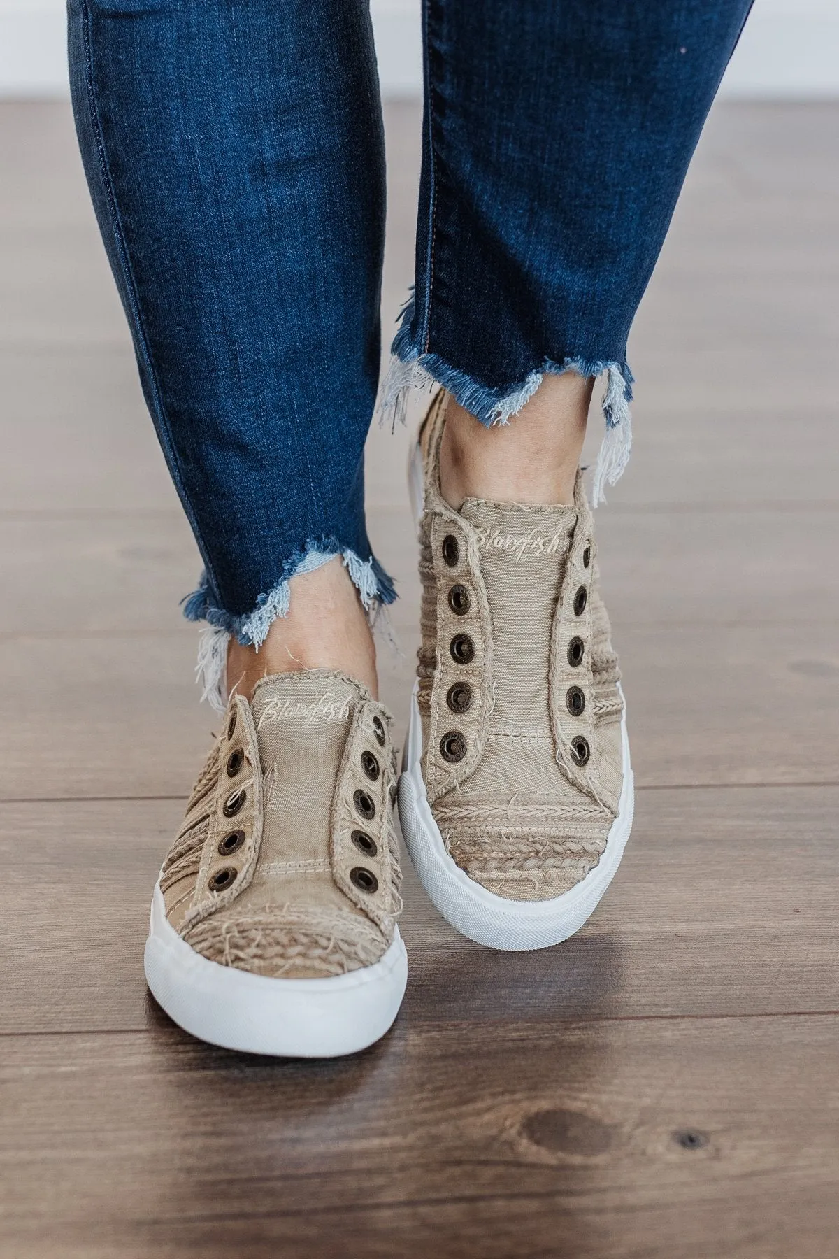 Blowfish Parlane Braided Canvas Sneakers- Desert Khaki