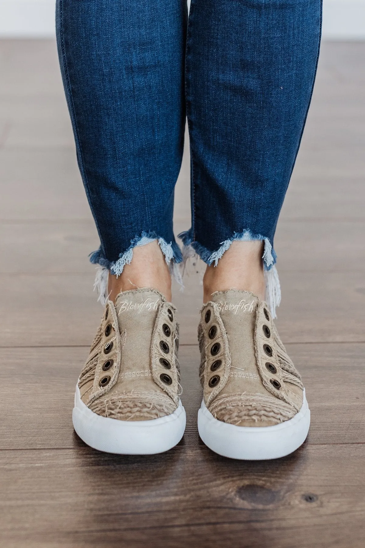 Blowfish Parlane Braided Canvas Sneakers- Desert Khaki