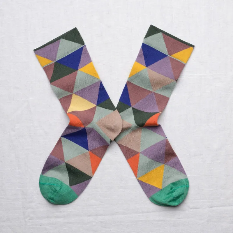 Bonne Maison: Multicolor Harlequin socks