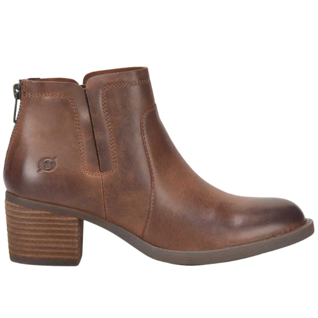 Born Reece Heeled Bootie Brown (Women's)