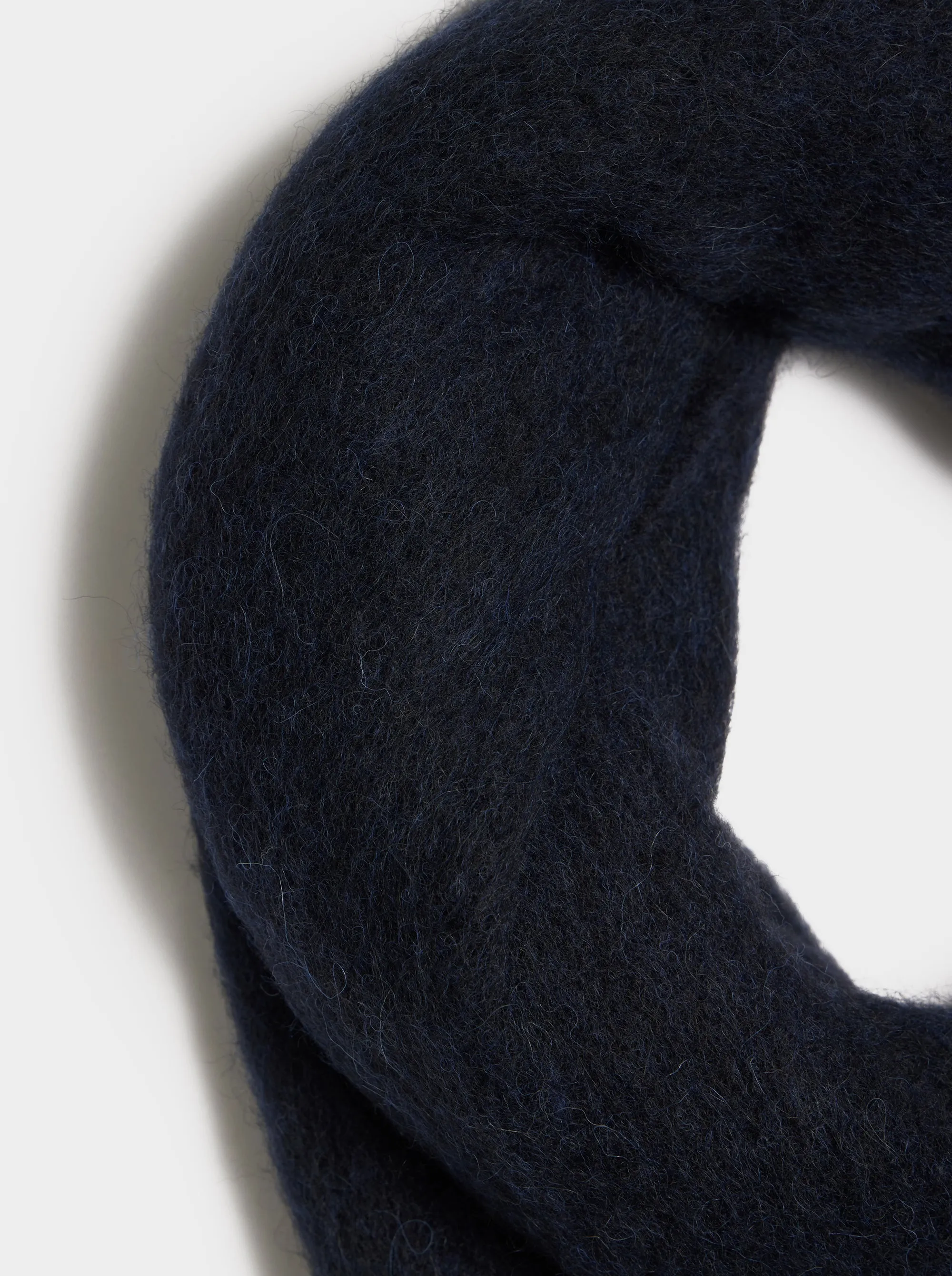 Brushed Alpaca Scarf, Blublack