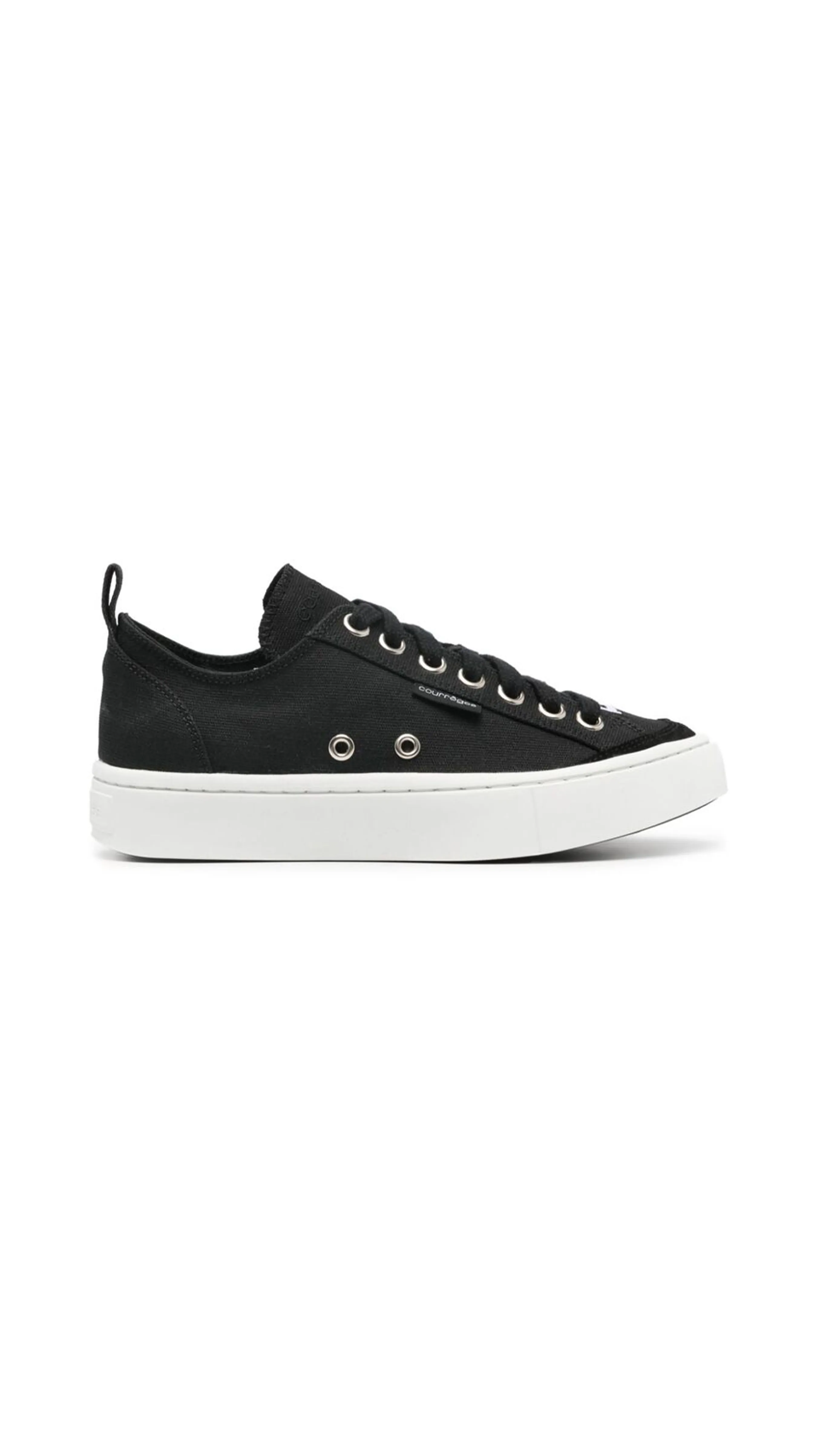 Canvas 01 Cotton Low Sneakers - Black