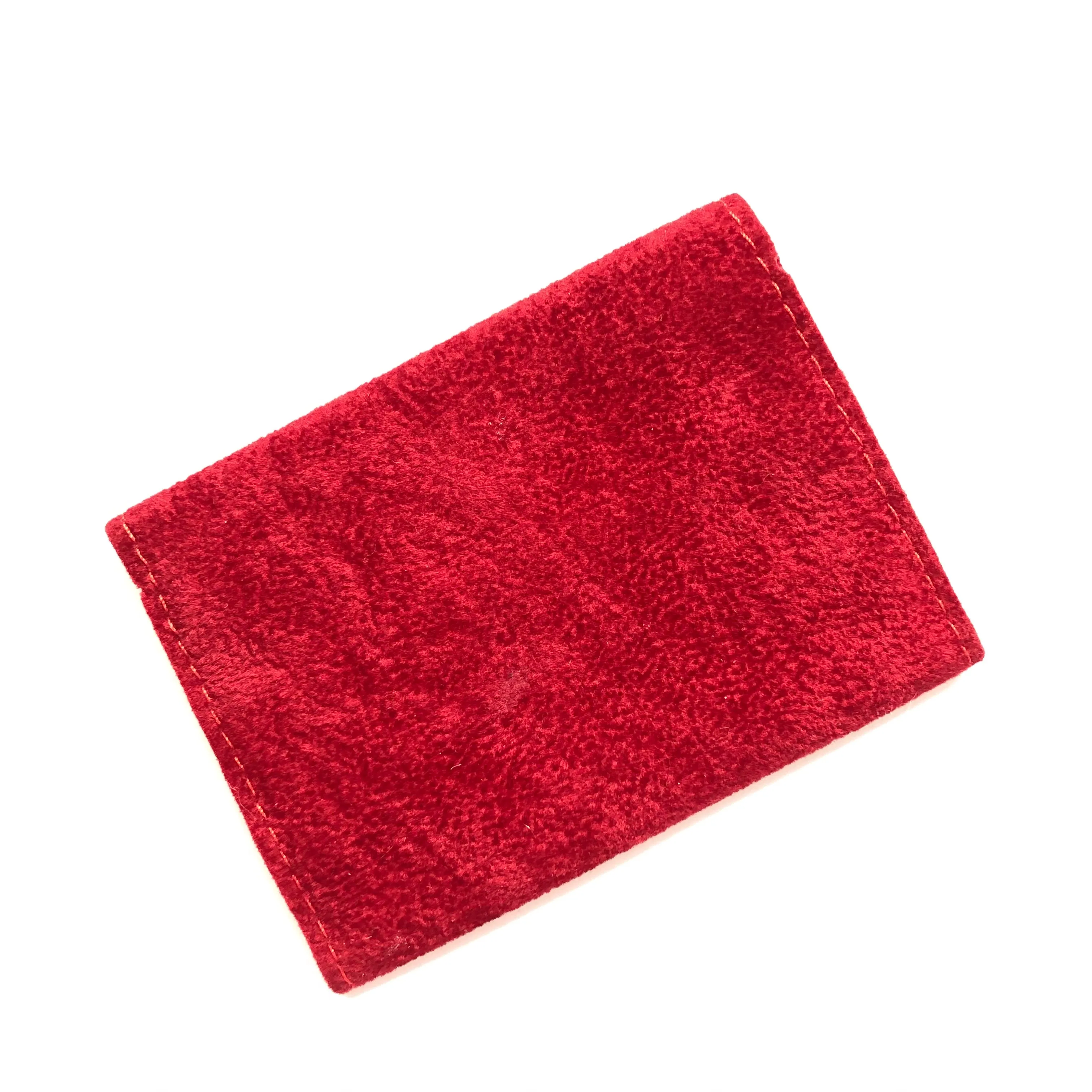 CARTIER Faux Suede Jewelry Pouch 3.5 x 2.5 inches