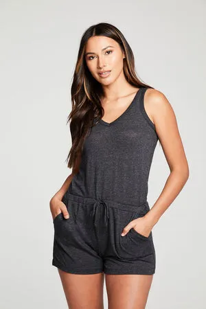 Chaser Triblend Double V-Tank Shorts Romper