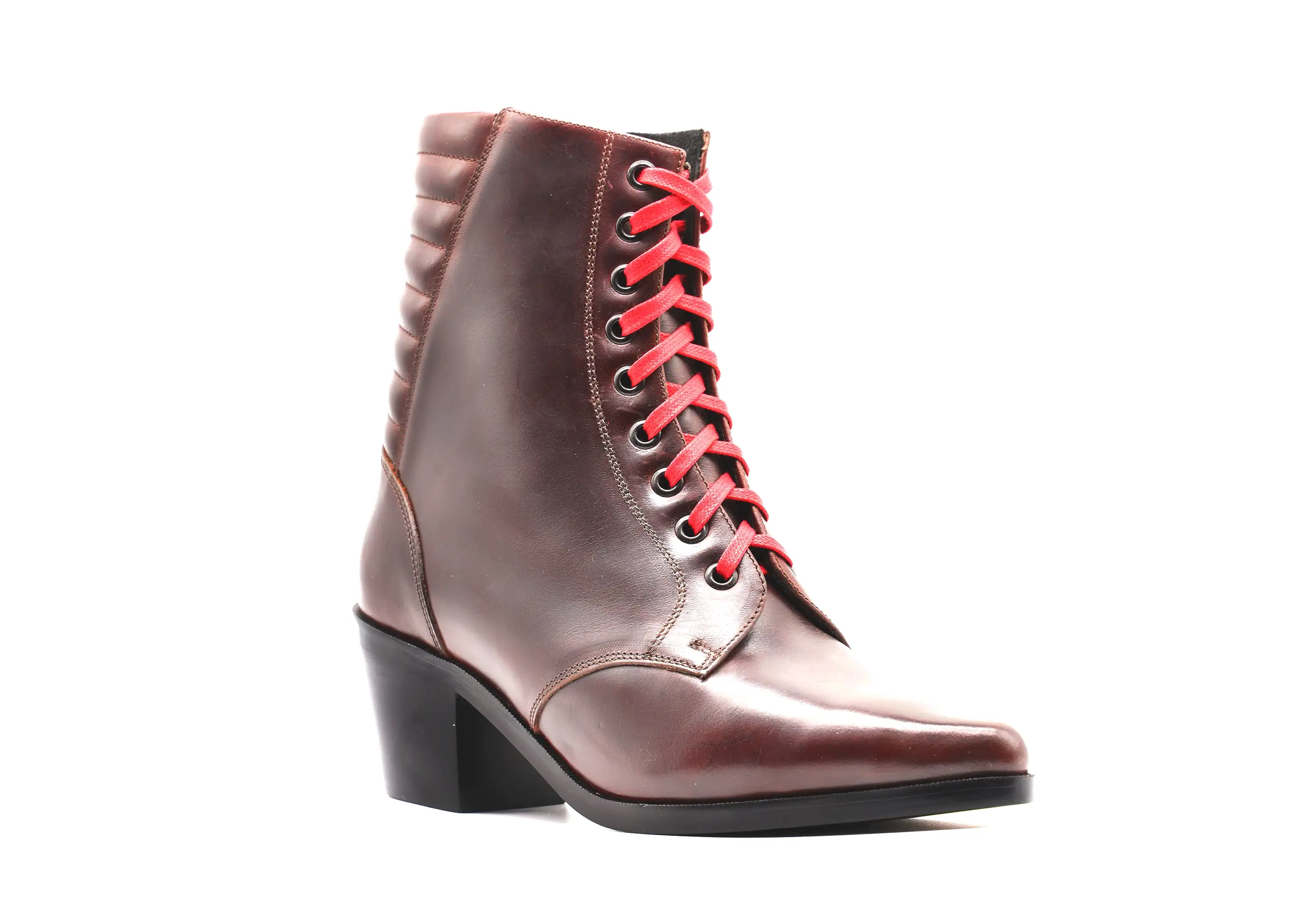 CHOCOLATE BROWN MOTO BOOTIE - MADE TO ORDER