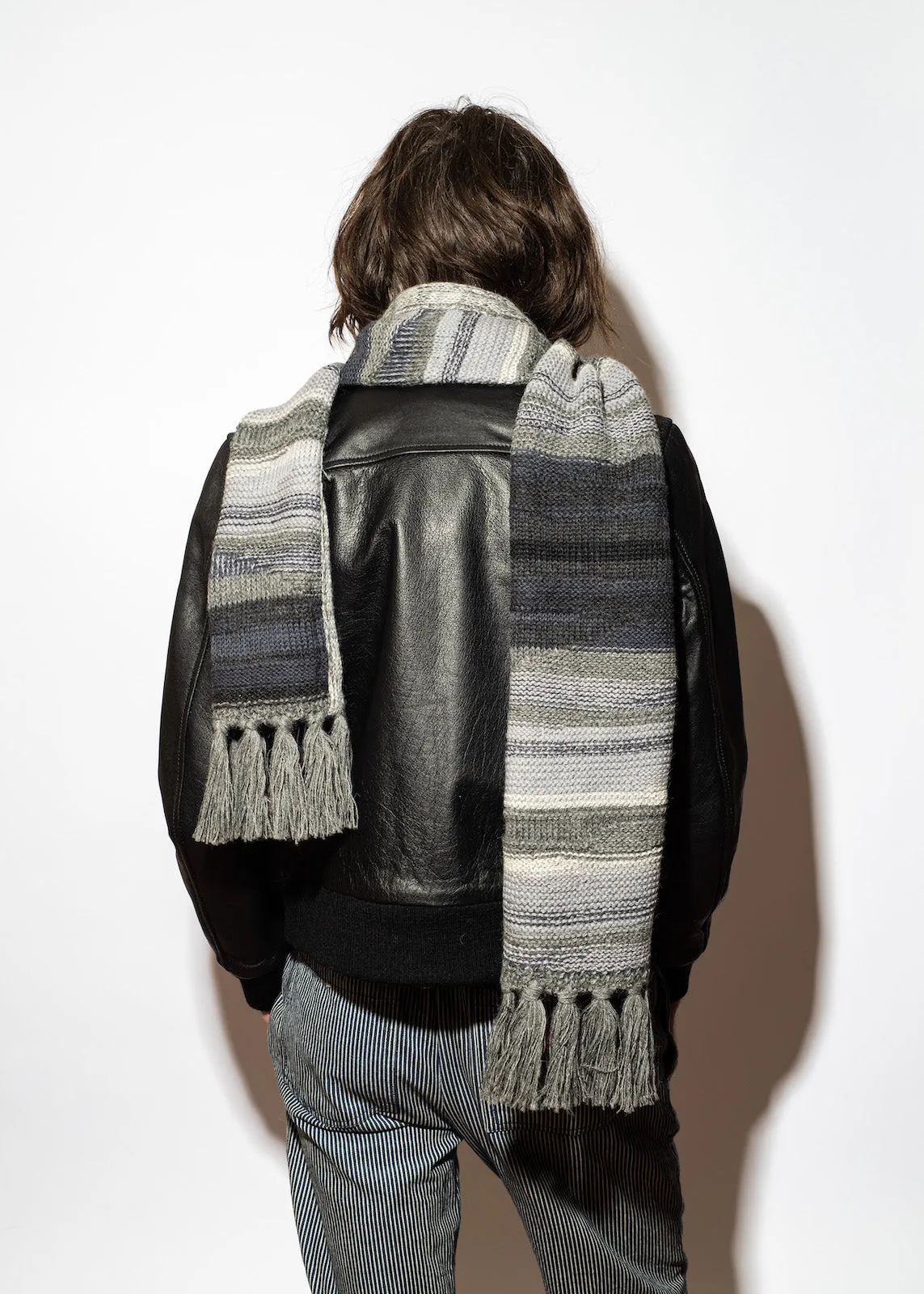 Colorado Charcoal Fringe Scarf