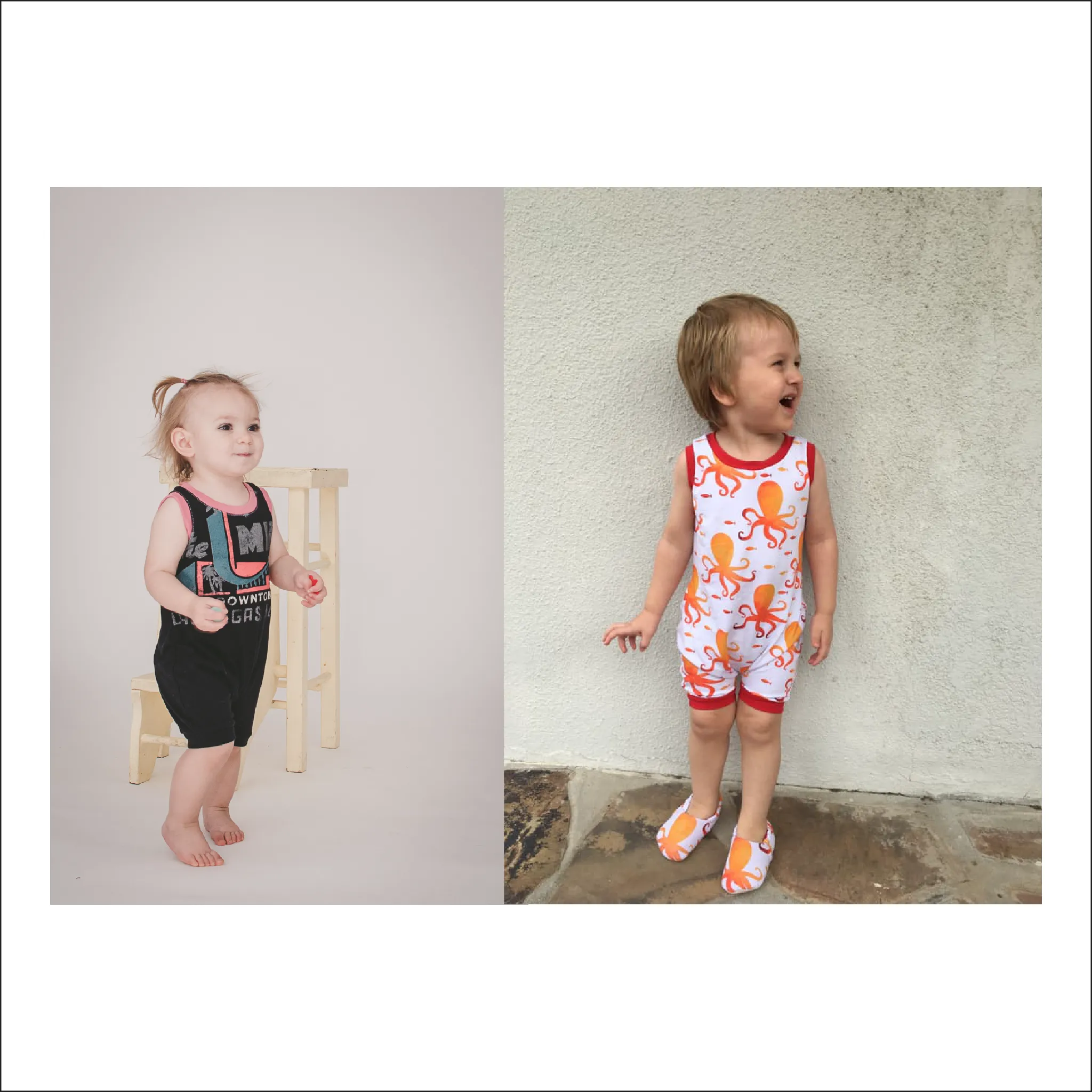 Cottage Romper | Baby to Child Sizes 3M - 8 | Beginner Level Sewing Pattern