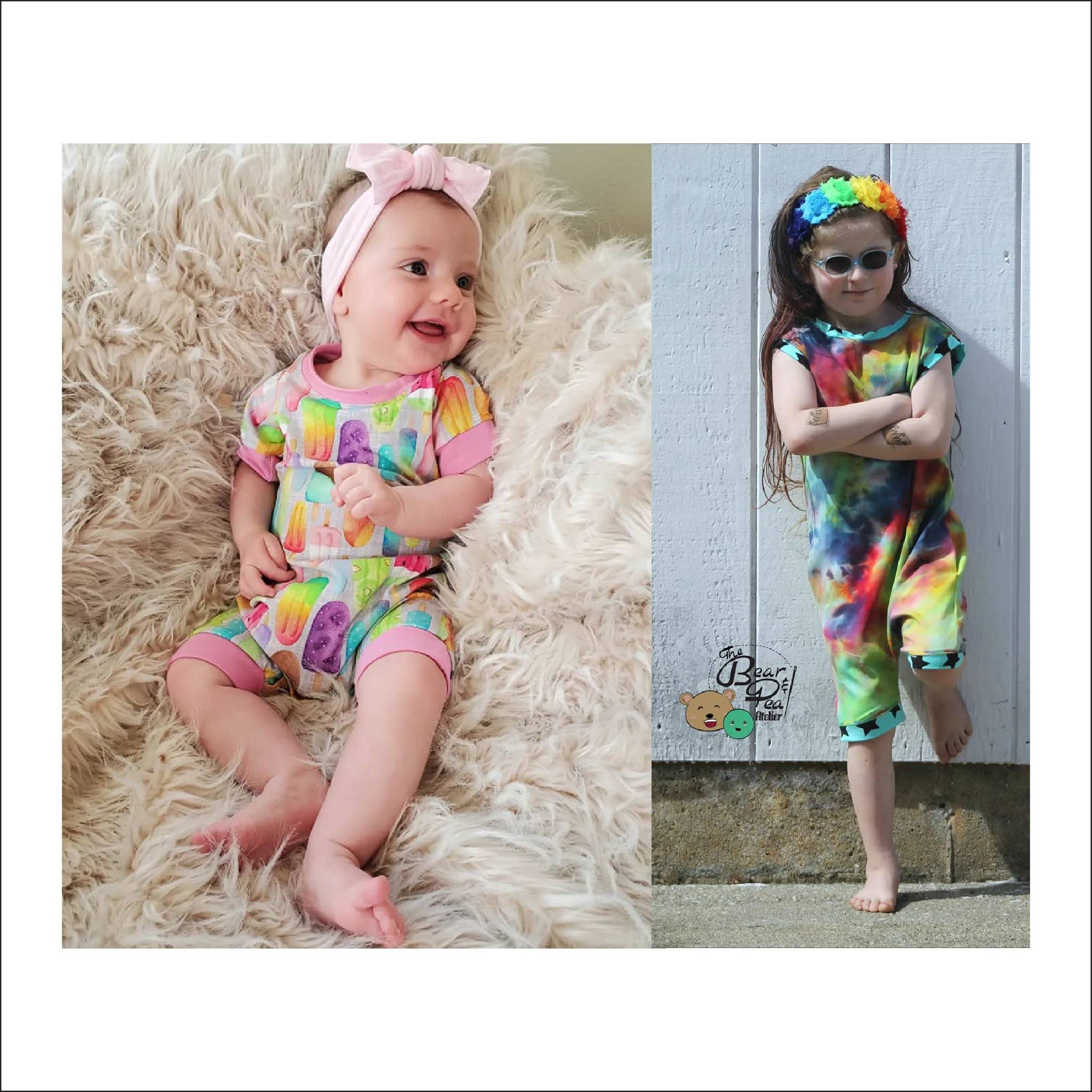 Cottage Romper | Baby to Child Sizes 3M - 8 | Beginner Level Sewing Pattern