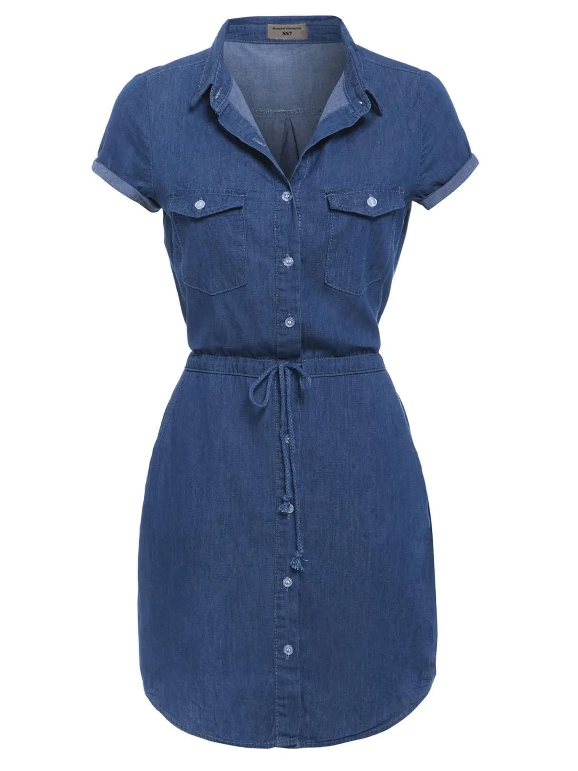 Cotton Denim Shirt Dress, Plus Sizes 18 to 26