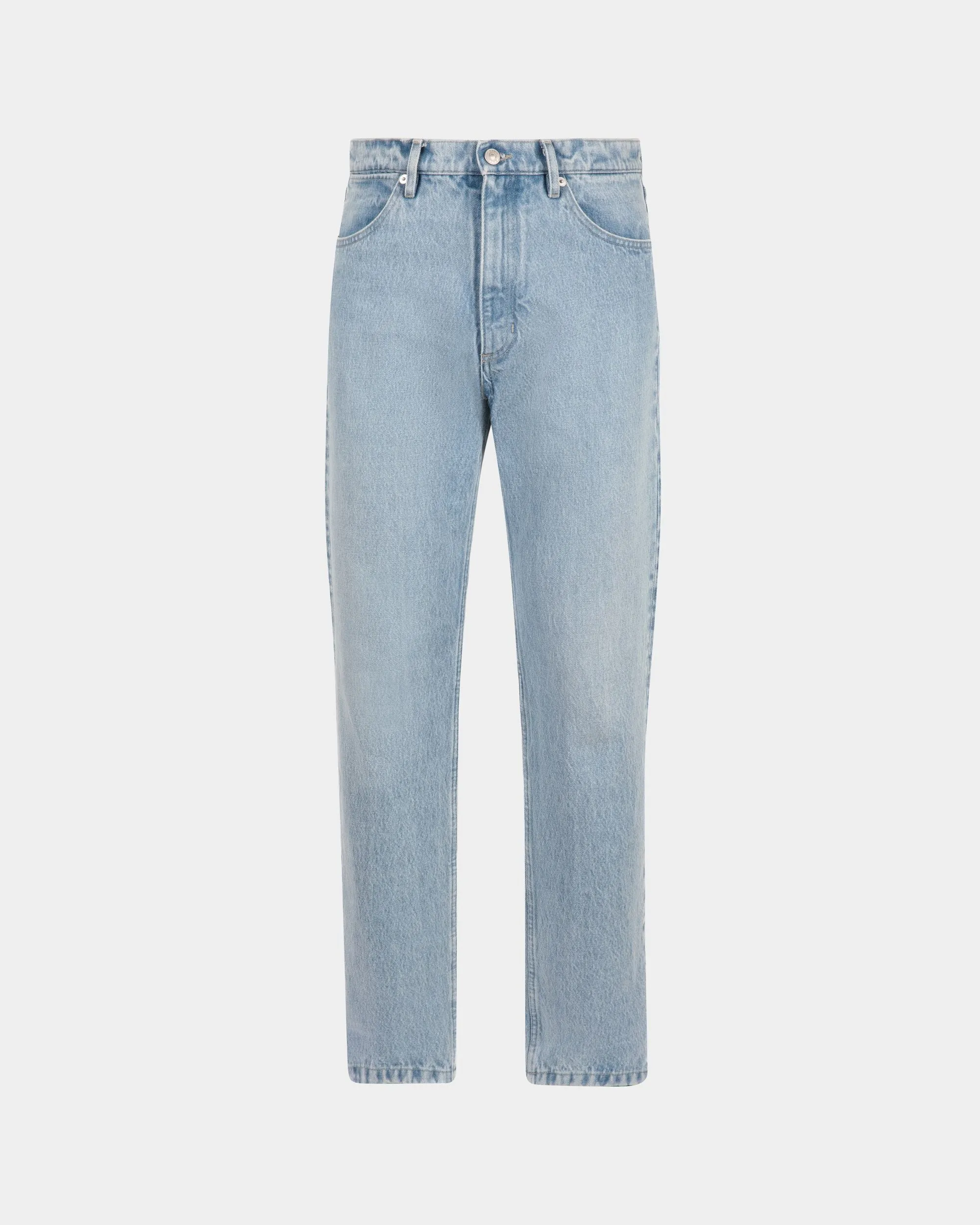 Denim Pants In Light Indigo Cotton 