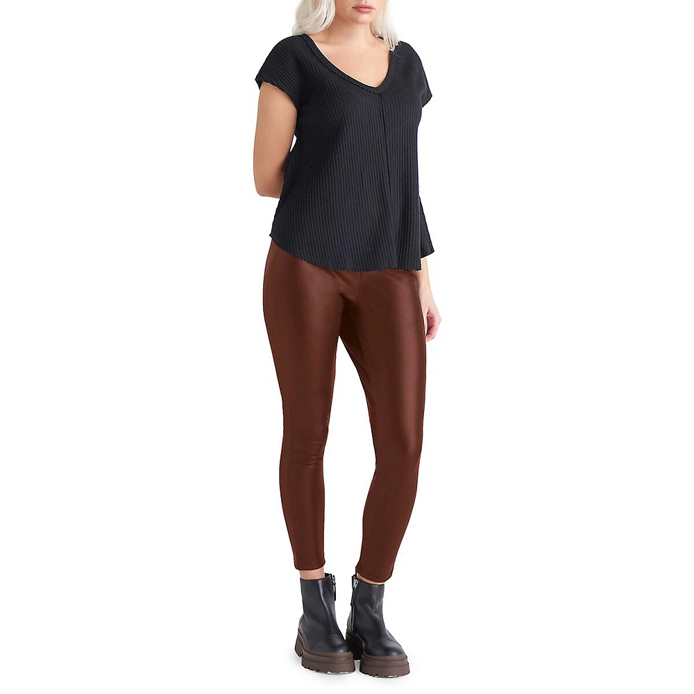 Dex High-Waisted Faux Leather Leggings