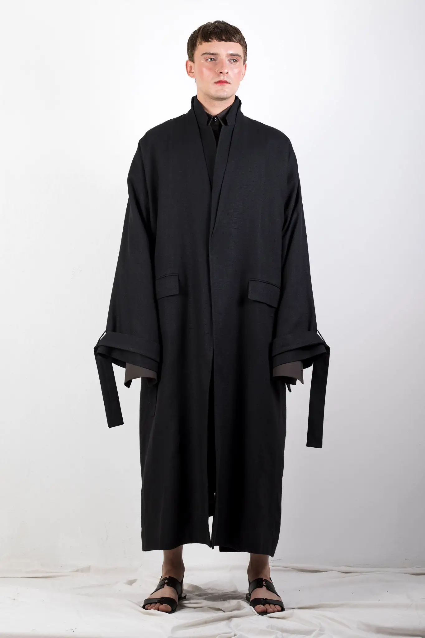 Double Collar Flax Coat