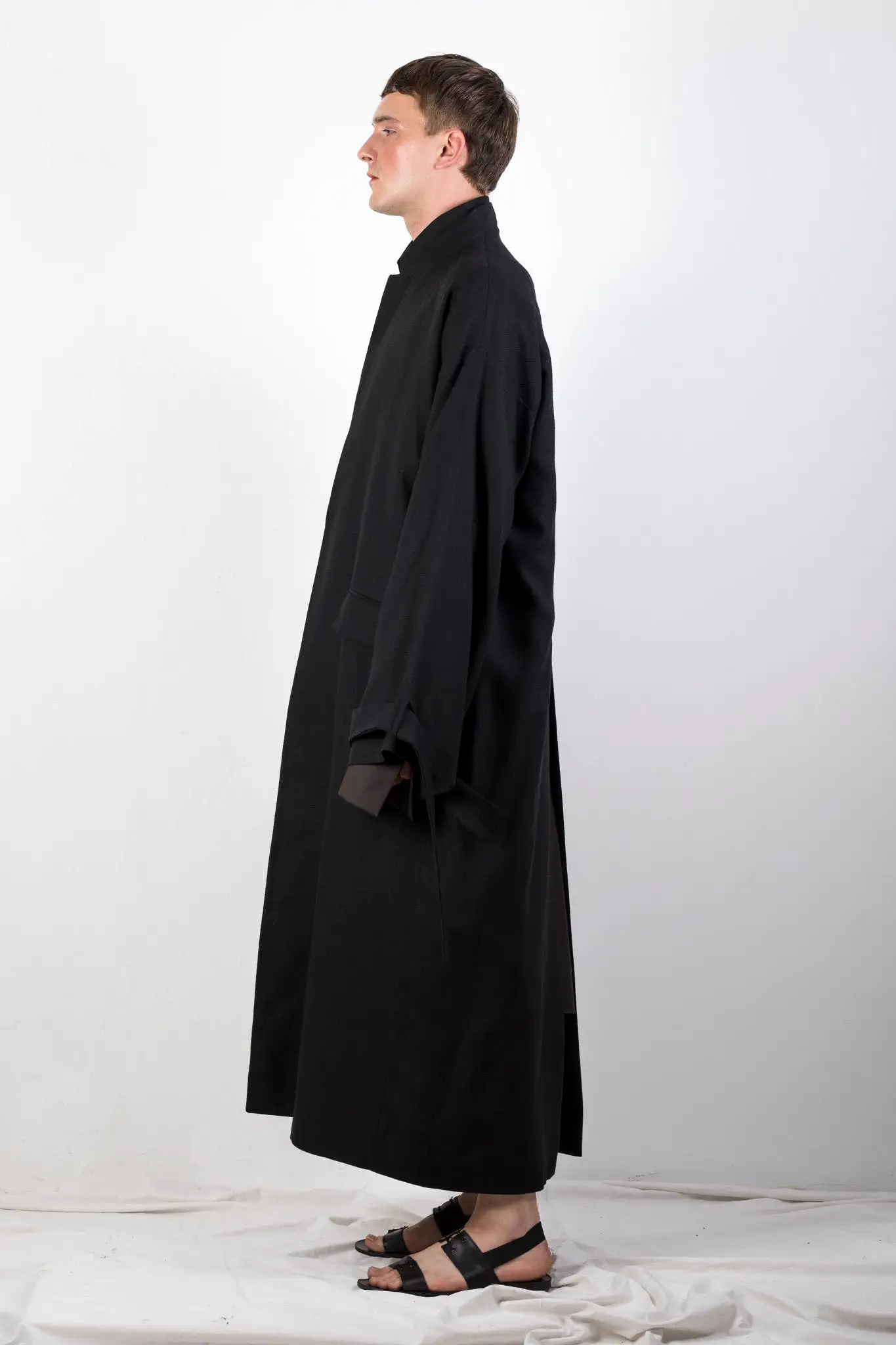 Double Collar Flax Coat