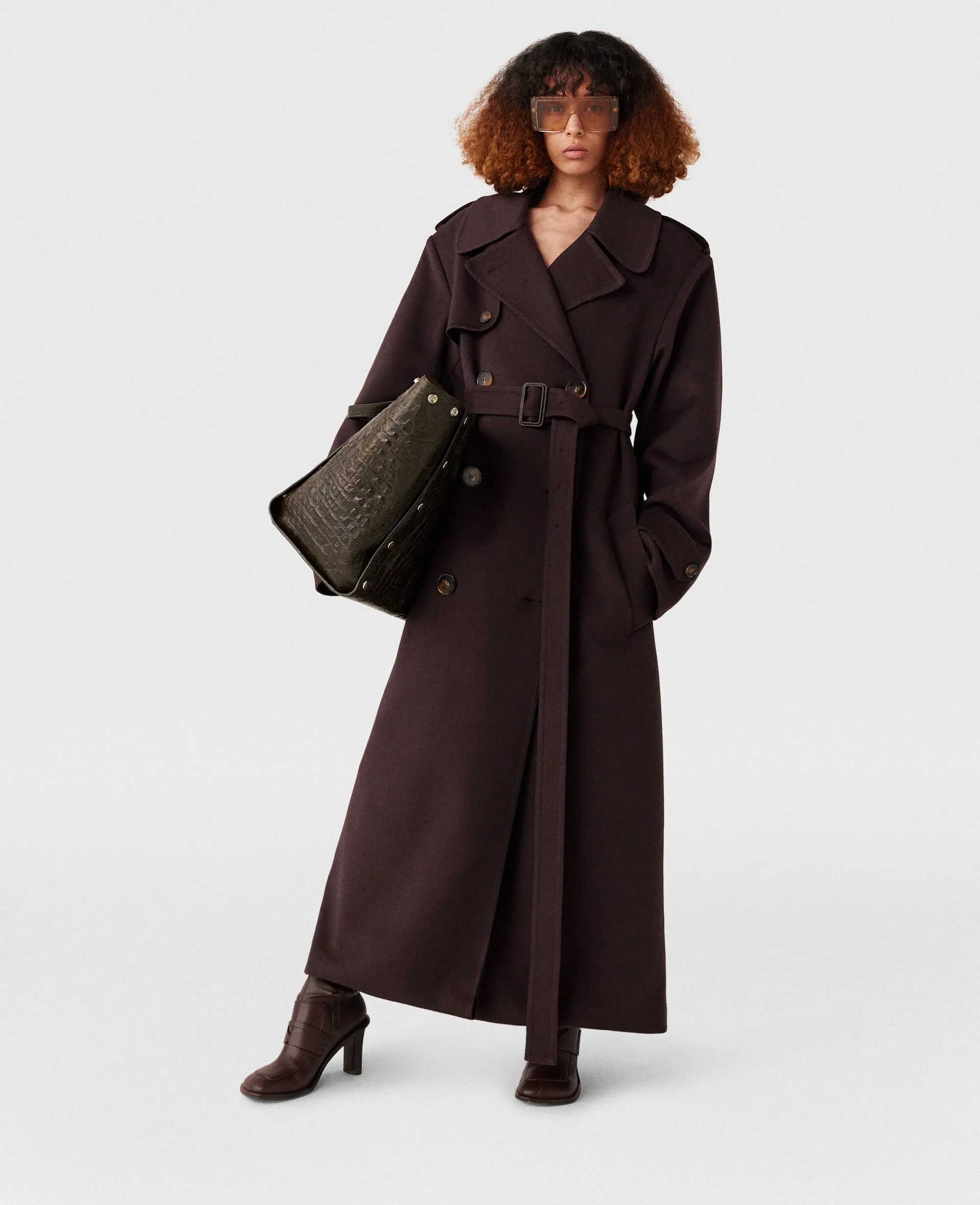 Double-Faced Belted Trench Coat