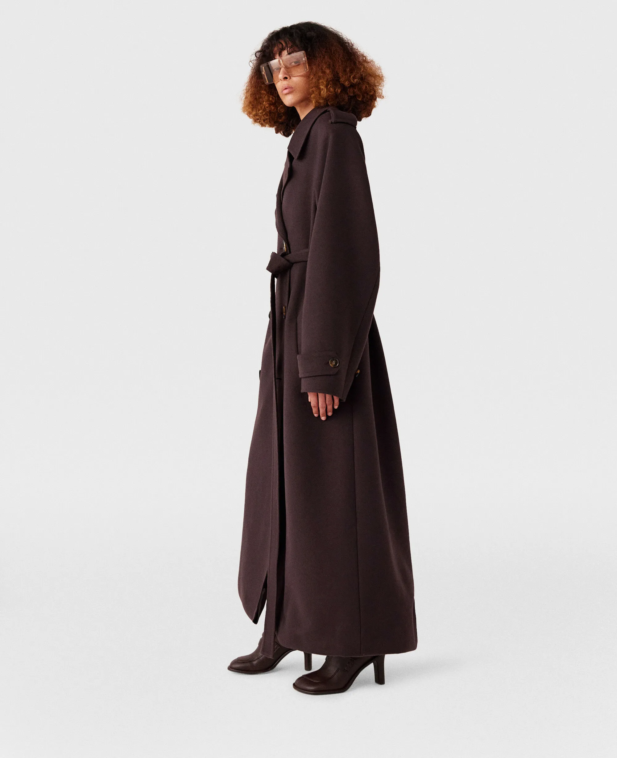 Double-Faced Belted Trench Coat