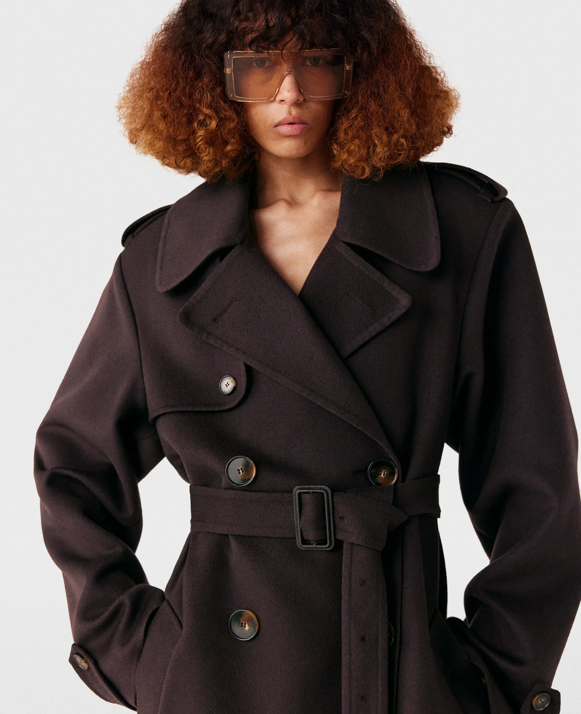 Double-Faced Belted Trench Coat