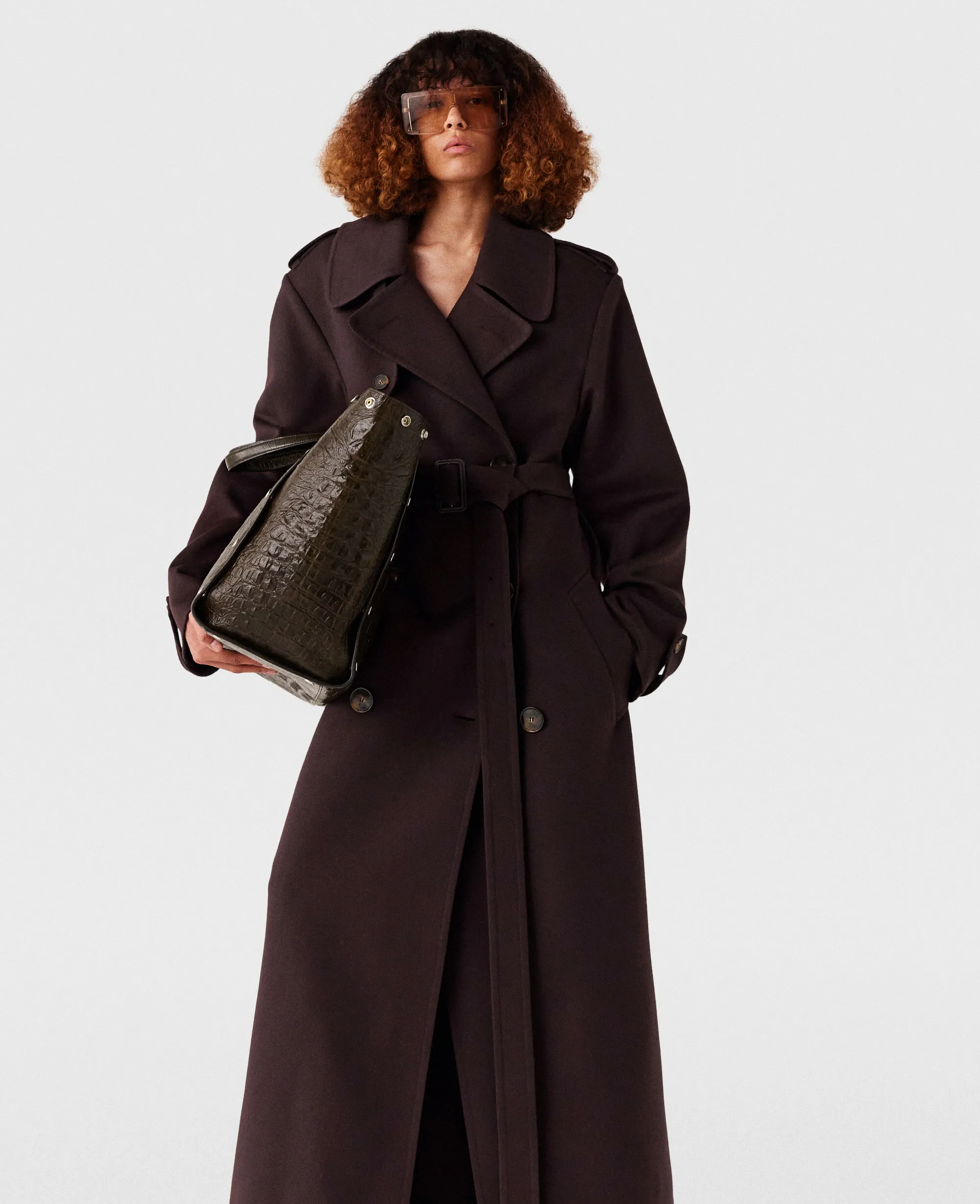 Double-Faced Belted Trench Coat