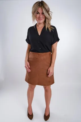 Esprit UltraSuede Short Skirt in Mocha