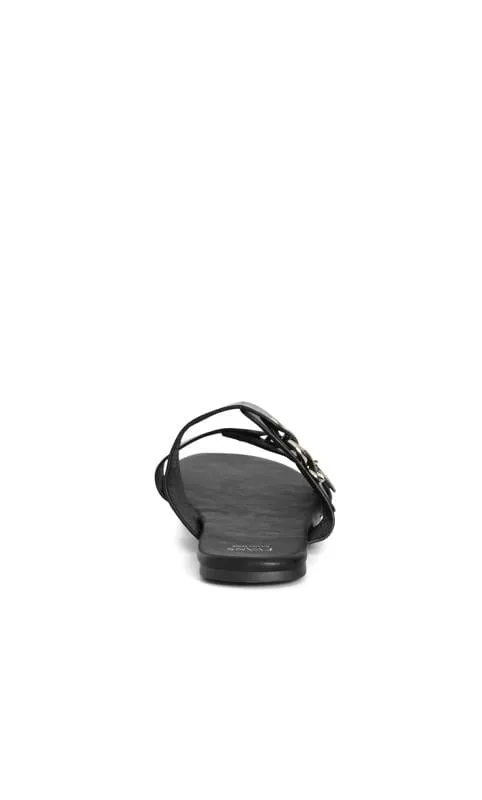 Evans Black WIDE FIT Harlo Slip On Sandal