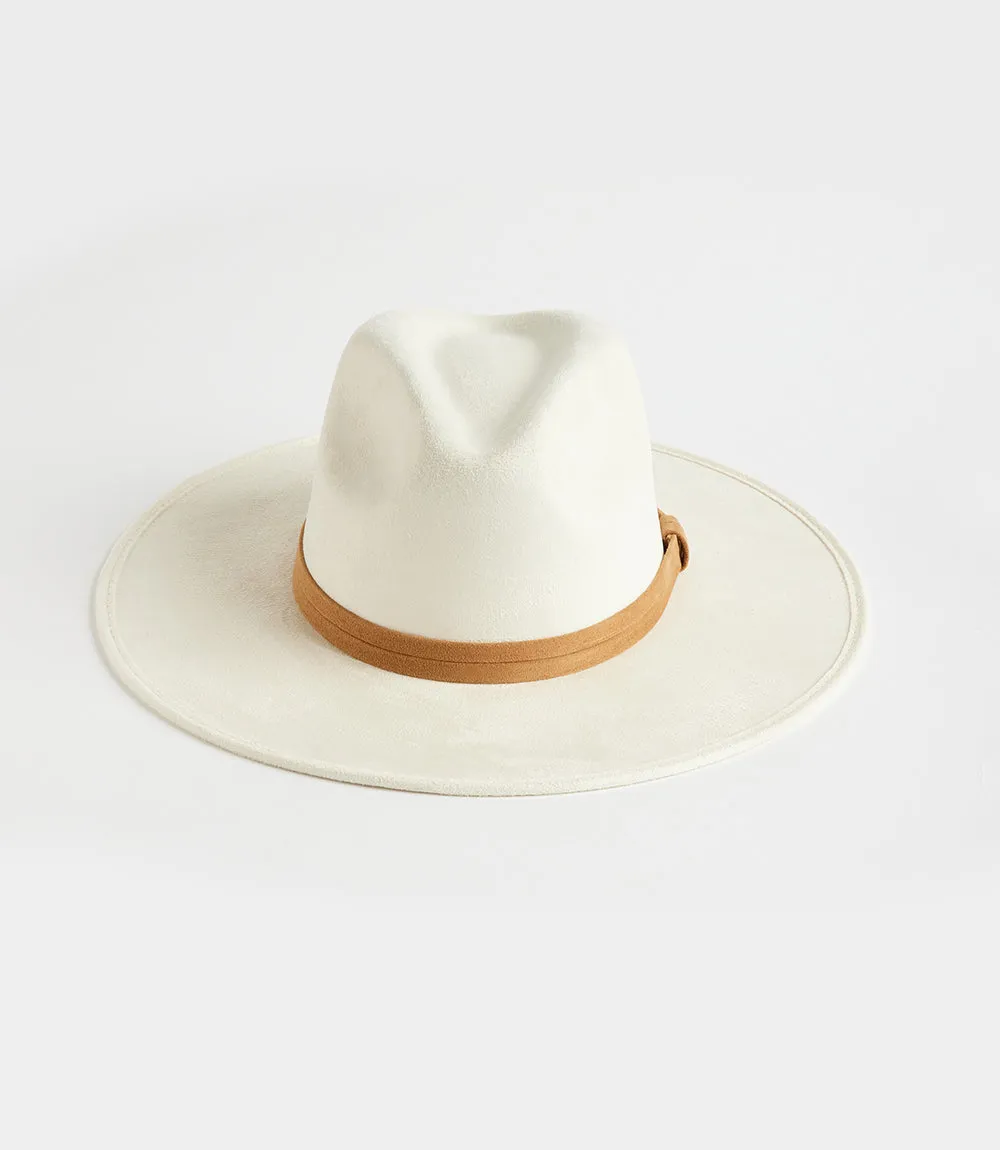 Faux Suede Fedora Hat