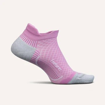 Feetures Plantar Fasciitis Relief Light Cushion No Show Tab Socks - Push Thru Pink