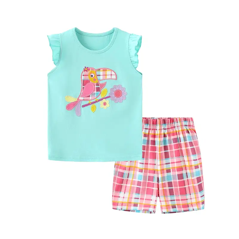 Floral Kids 2 Pcs  Summer Outfits