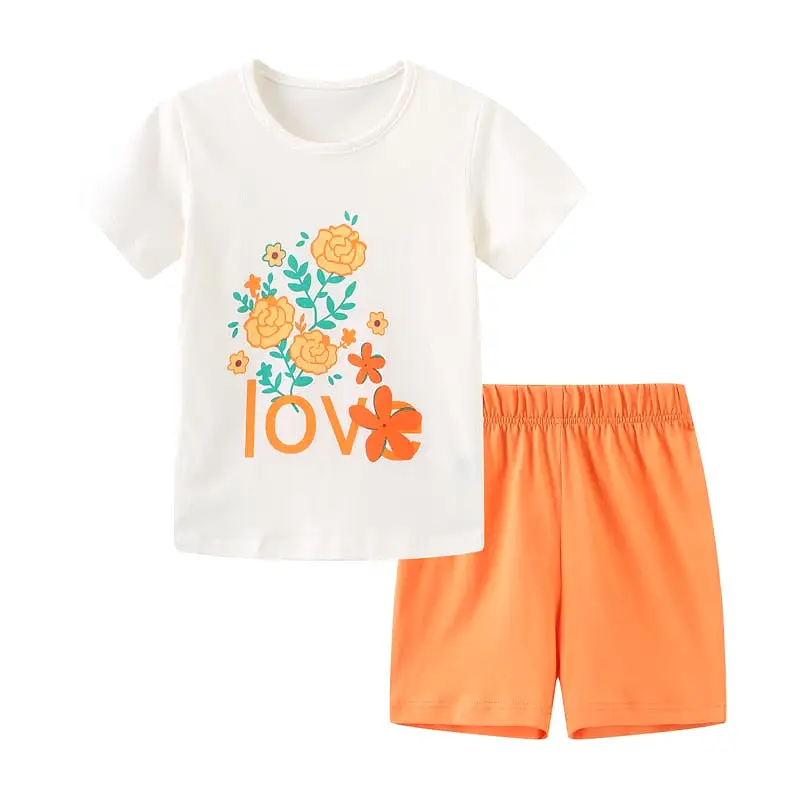 Floral Kids 2 Pcs  Summer Outfits