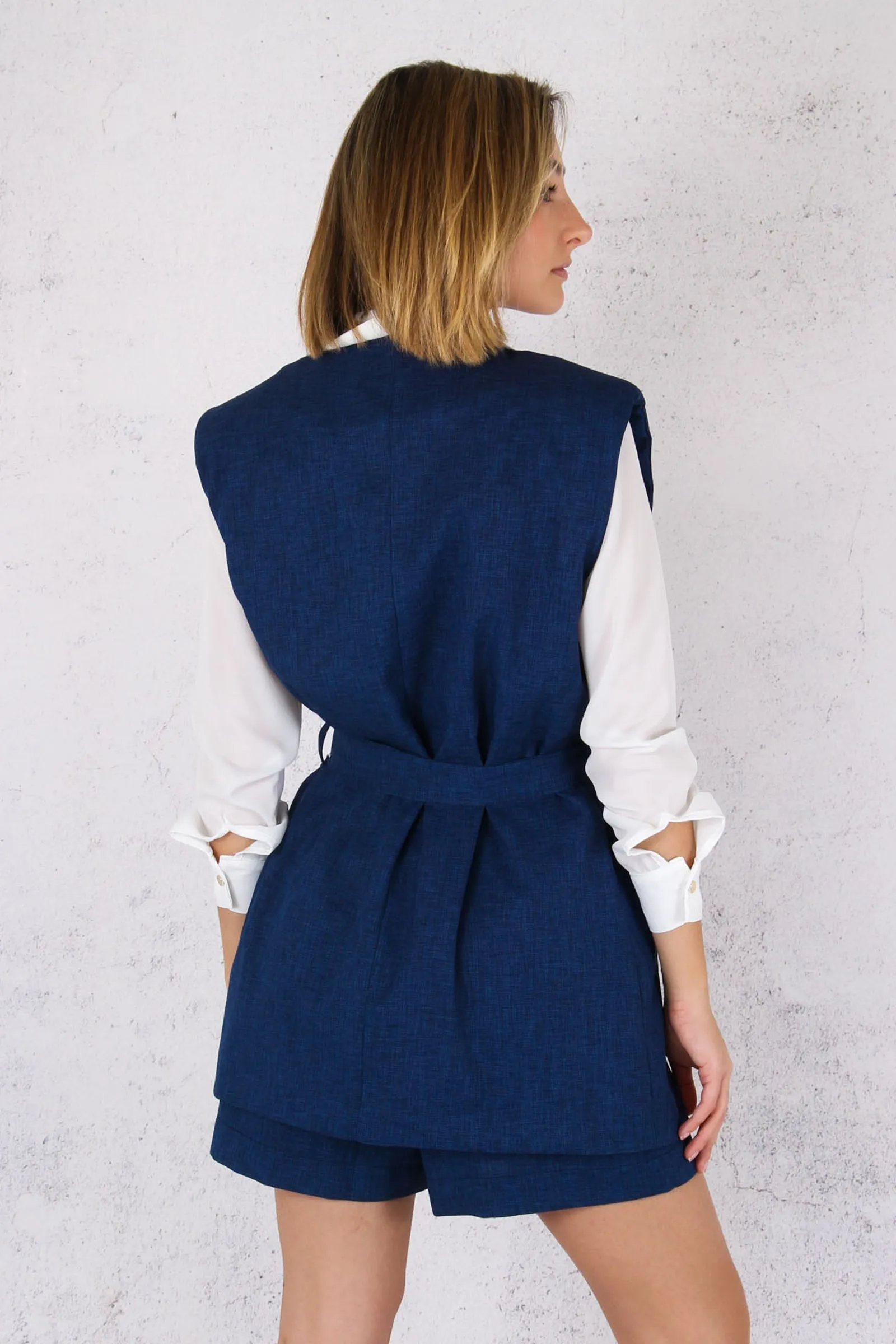 Gilet Cinturato Chambry Navy Blu