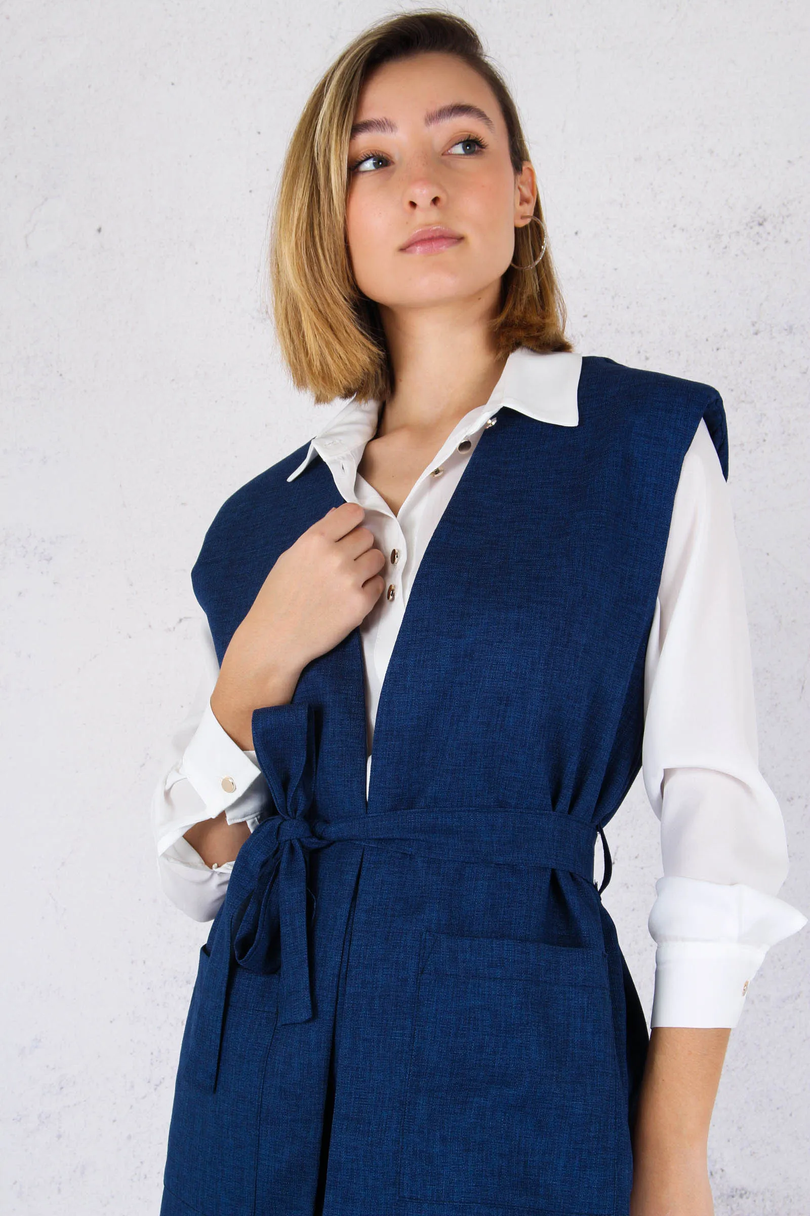 Gilet Cinturato Chambry Navy Blu