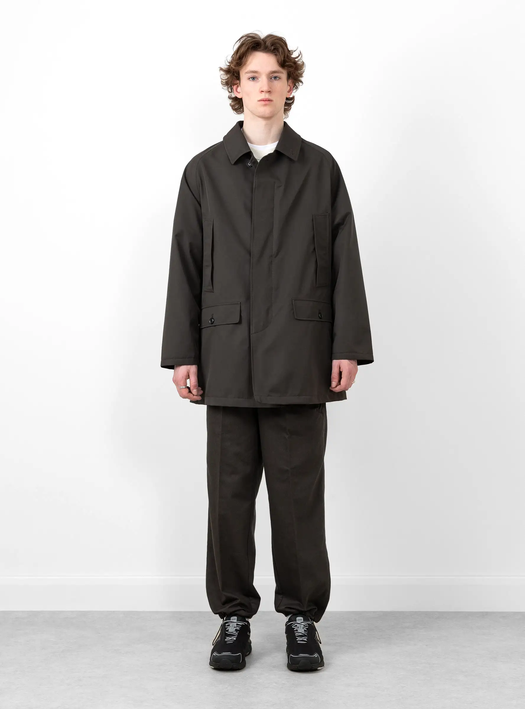 GORE-TEX Short Soutien Collar Coat Charcoal