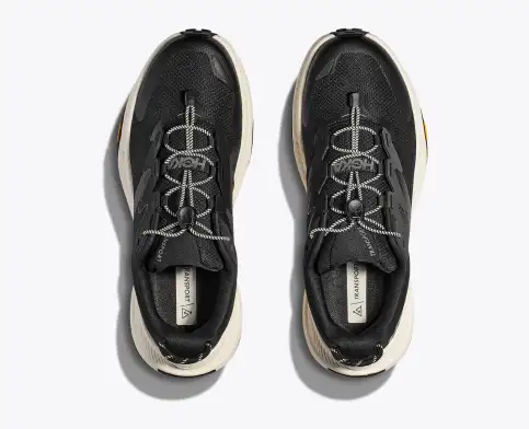 Hoka Men’s Transport Commuter Shoes-Black/Alabaster