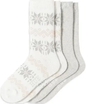 HUE Nordic Snowflake Boot Socks