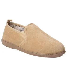 Hush Puppies Mens Arnold Slip On Leather Slipper (Tan) - UTFS6648