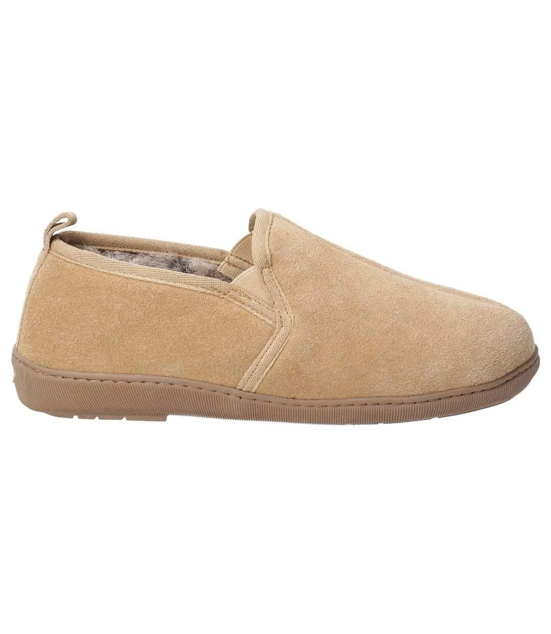 Hush Puppies Mens Arnold Slip On Leather Slipper (Tan) - UTFS6648