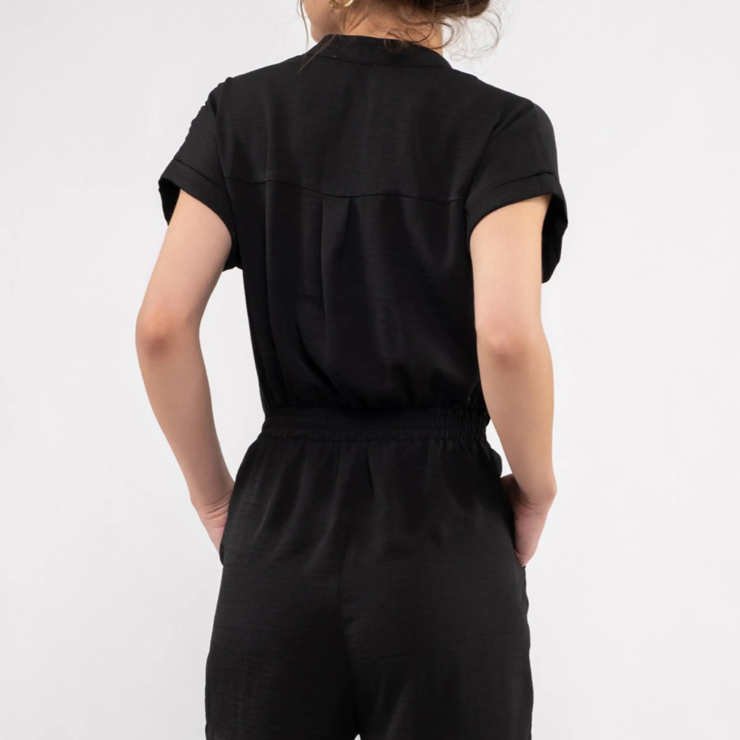 Instant Confidence Short Sleeve Romper Black